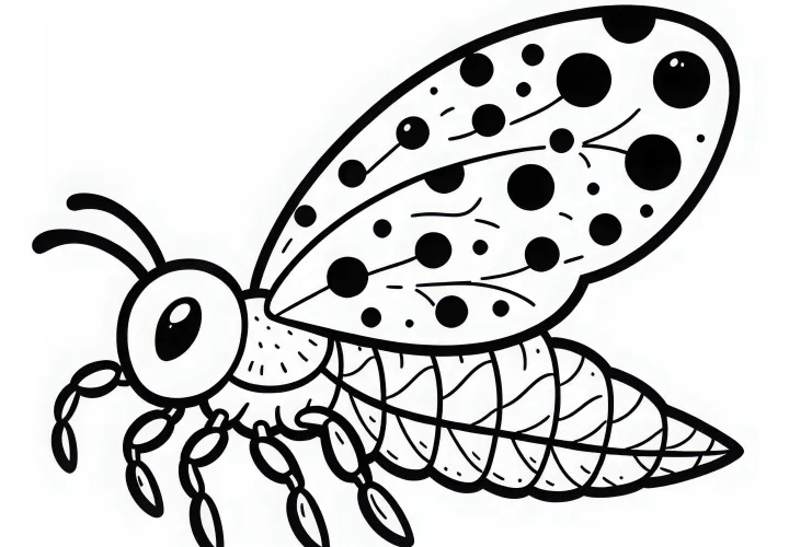 Aphid coloring template simple and free