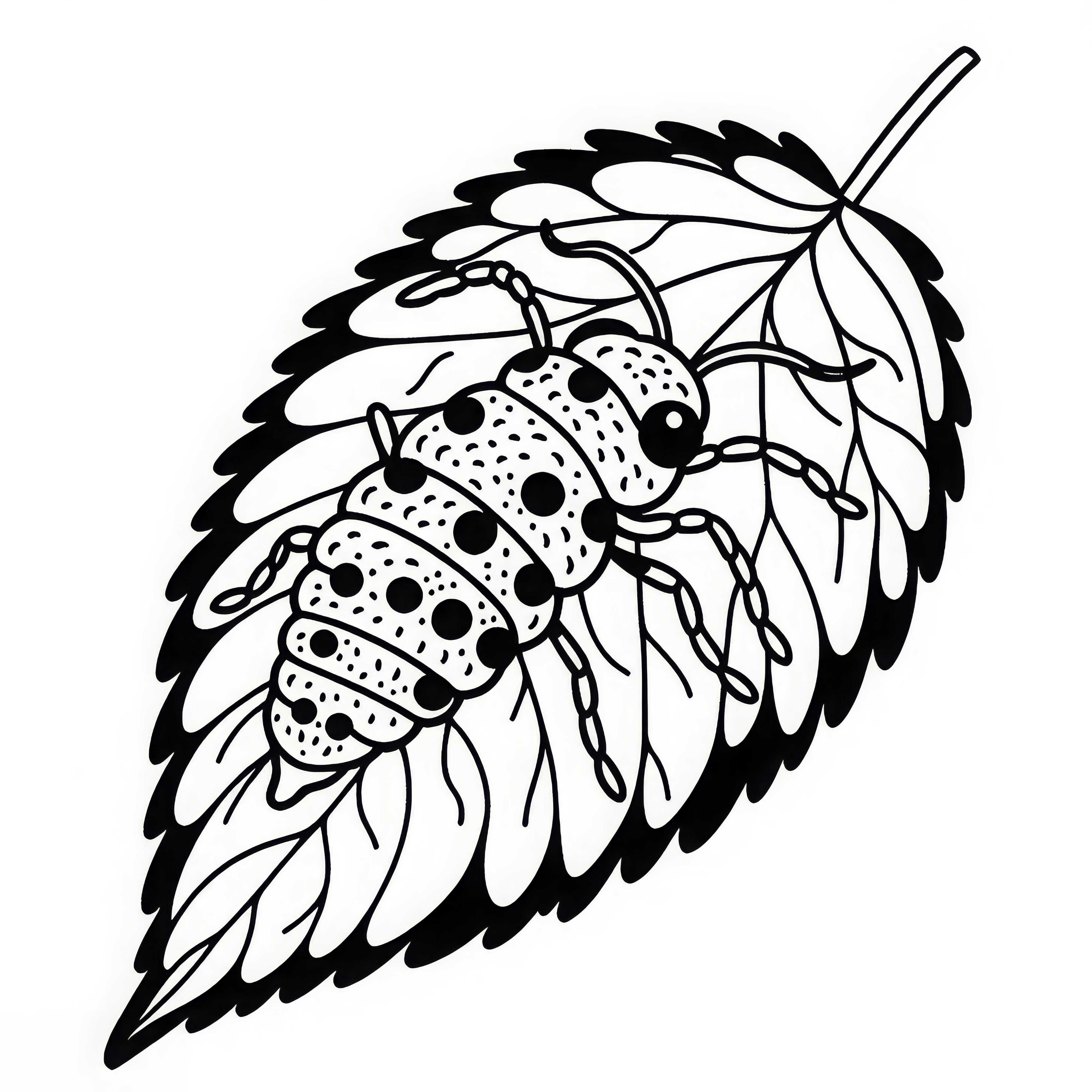 Afide striscia su una foglia - Disegno da colorare gratis Aphide striscia su una foglia – Disegno da colorare gratuito