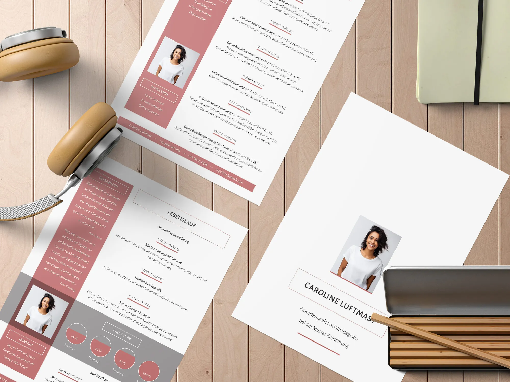 Application as clerk: Template for cover letter and resume for download