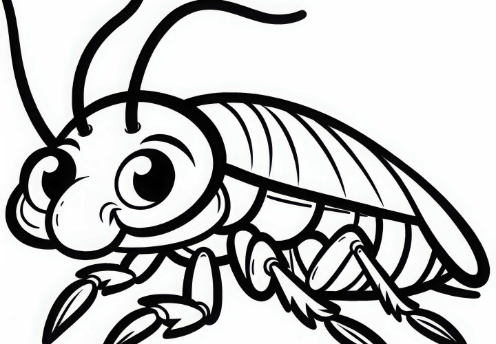Cockroach Coloring Page Simple Free