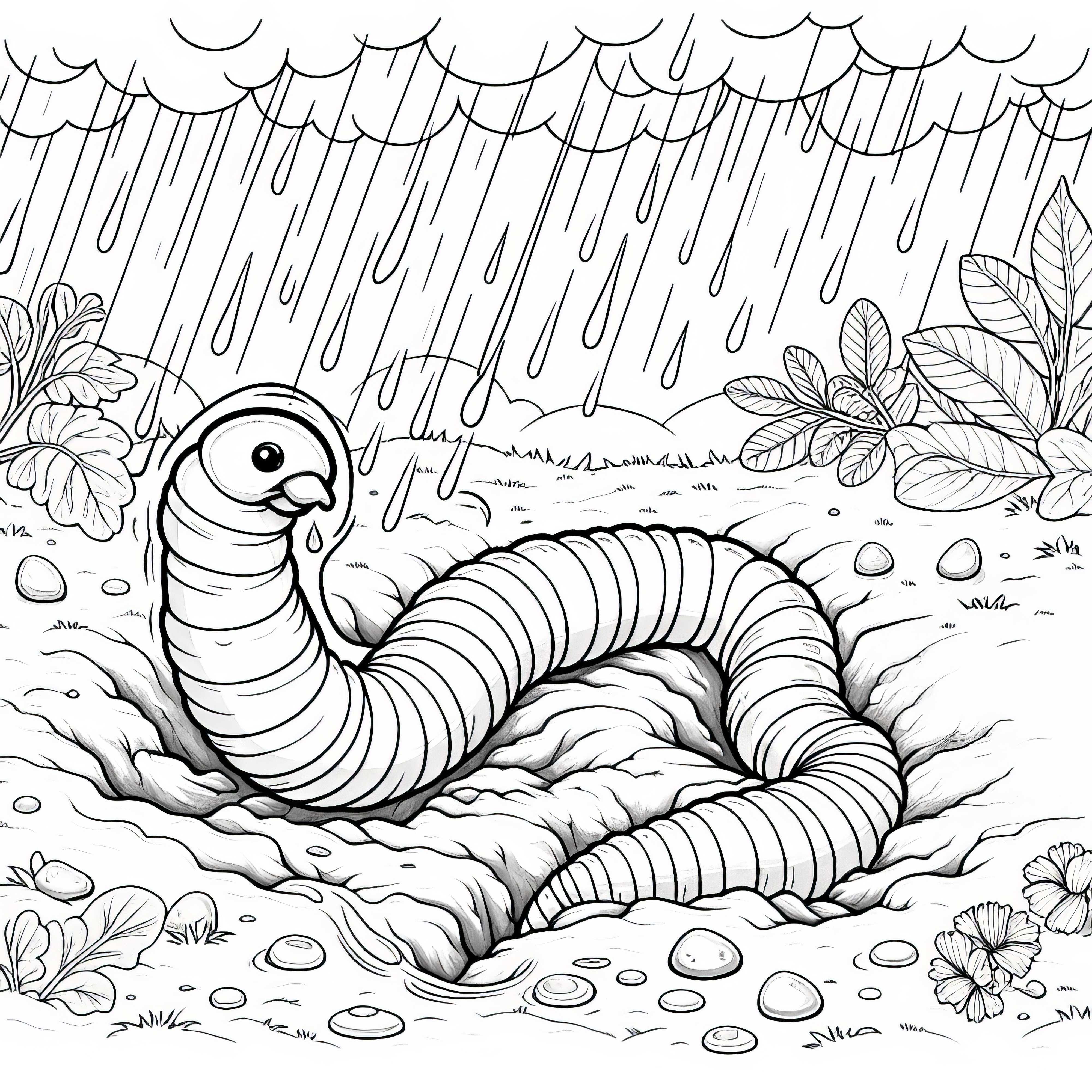 Regenorm kommer etter regn fra jorden: Detaljert malemal (Gratis)