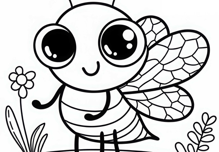 Fliege Ausmalbild zum Herunterladen (Kostenlos)