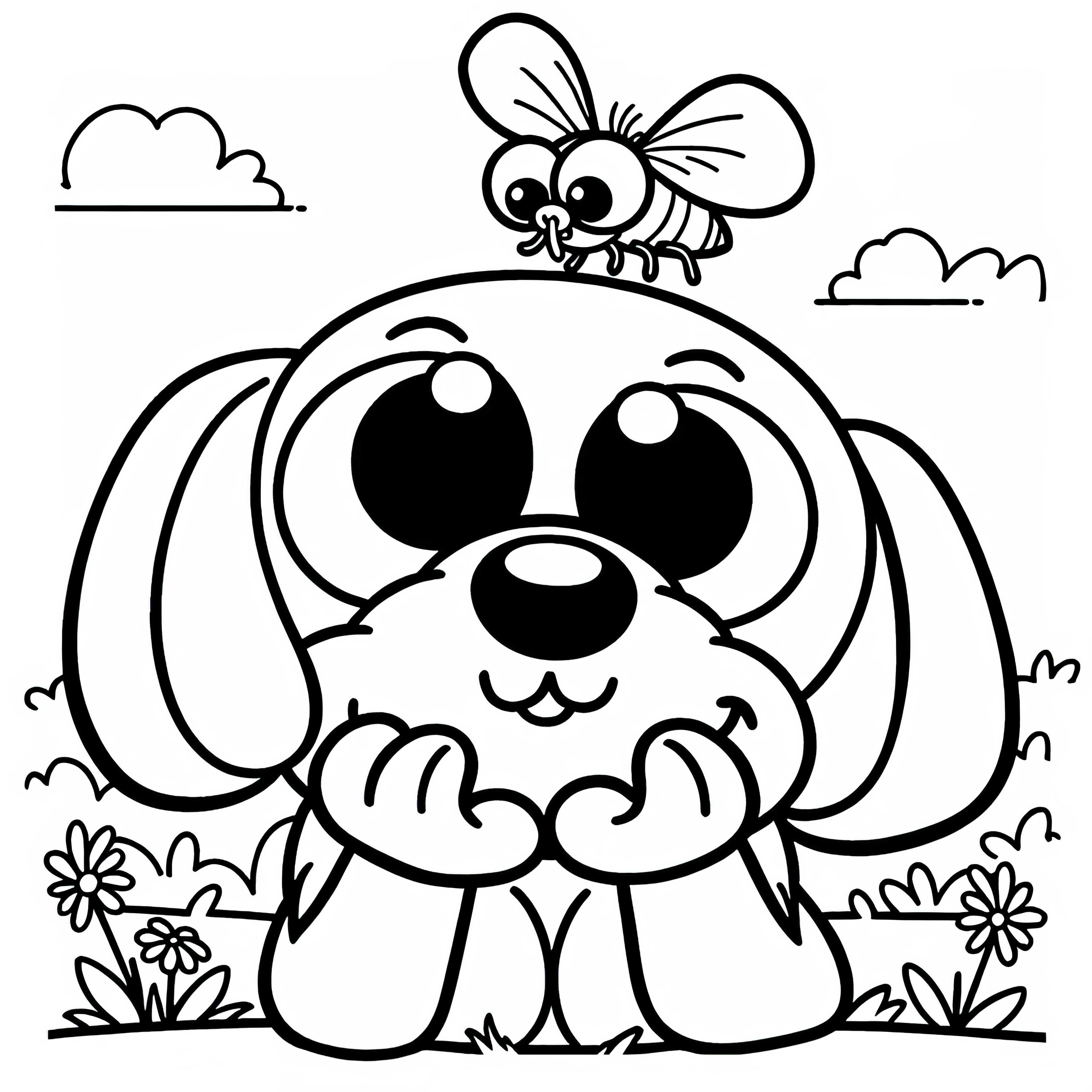 Flyv p&aring; en hund: Malebillede til nedlasting (Gratis)