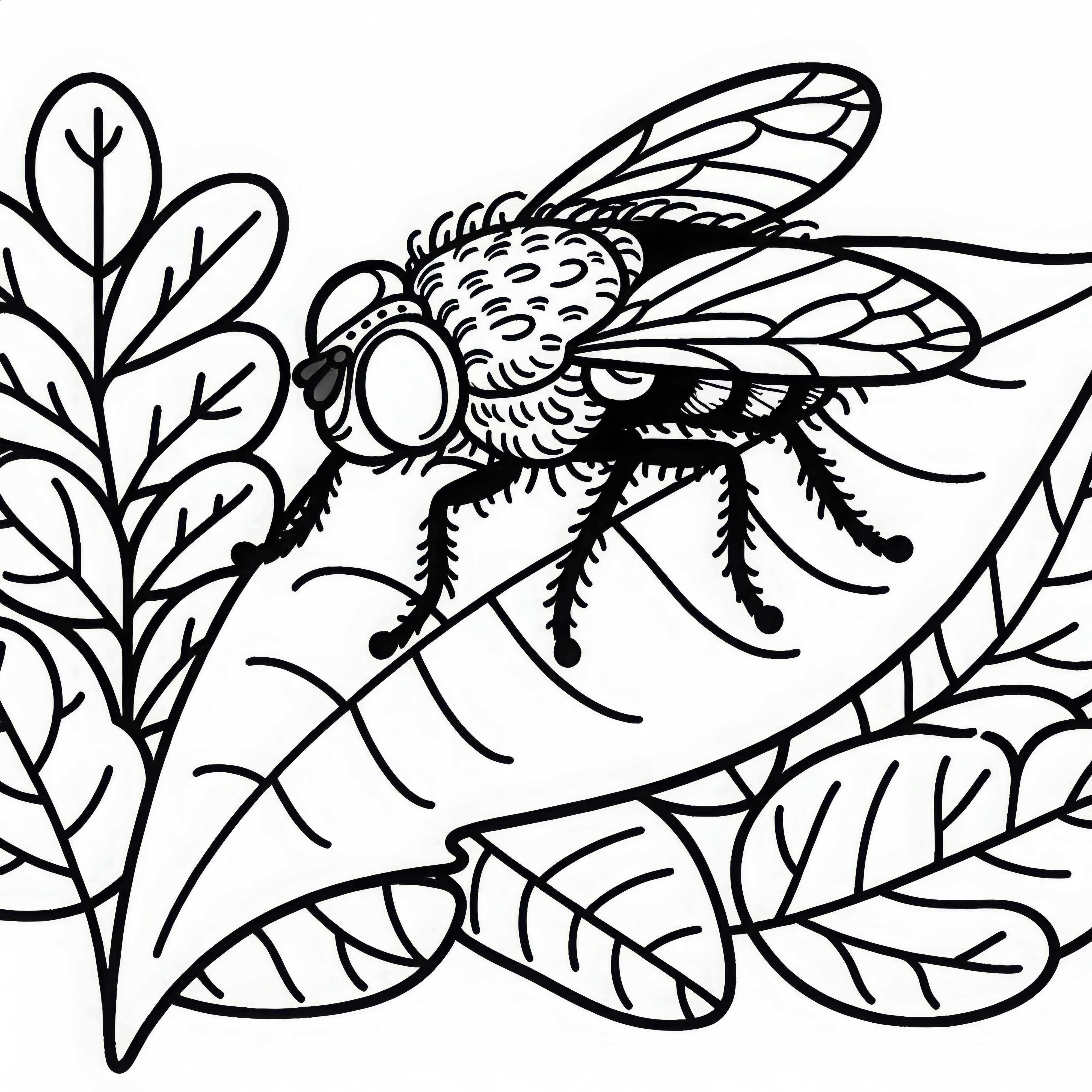 Fluege sidder pa blad: Udfyldningsbillede til download (Gratis)