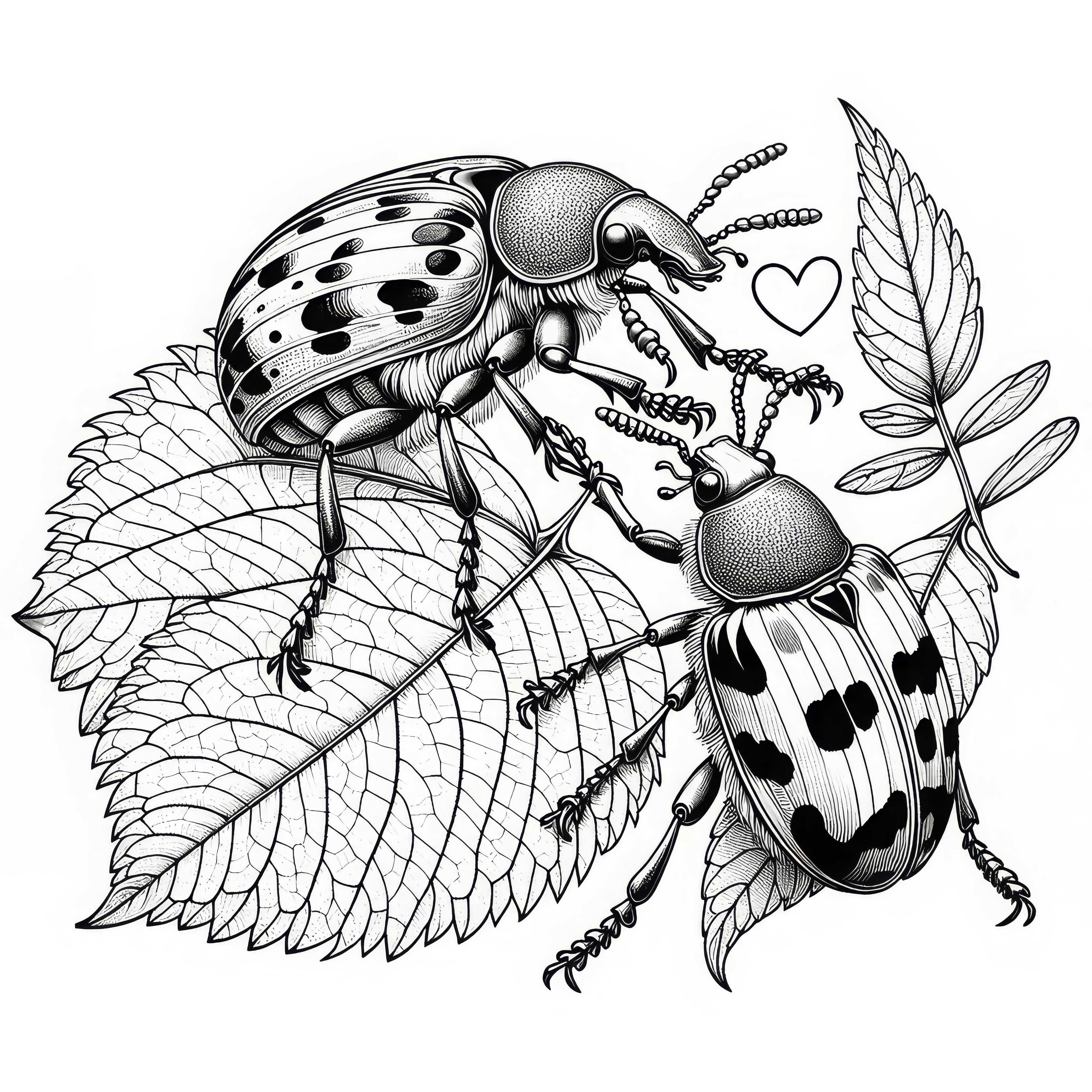 Hro&scaron;č na listu: Slika za obarvanje za prenos (Brezplačno)