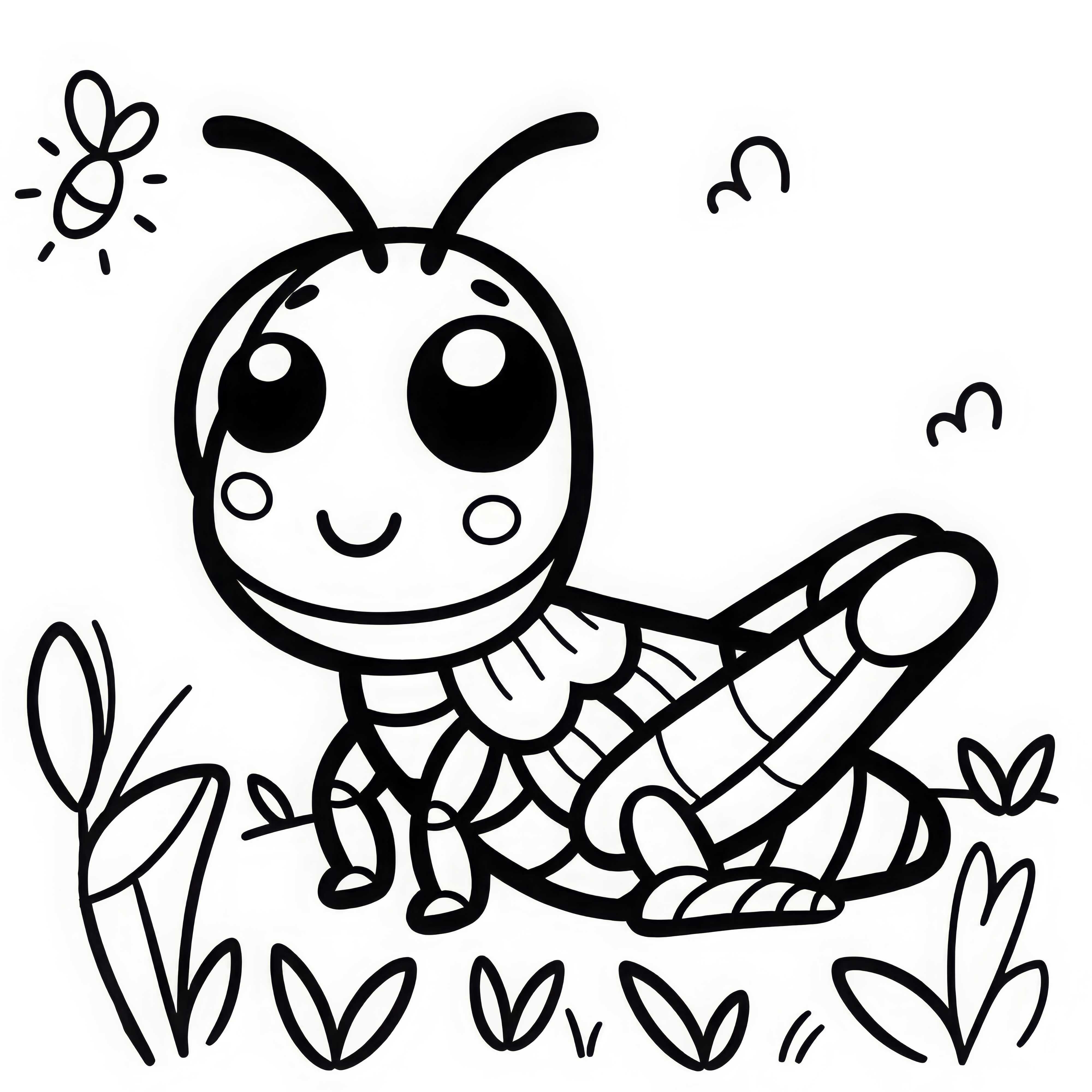 Grashoppe farvelægningsskabelon til download (Gratis) Græshoppe farvelægningsskabelon til download (Gratis)