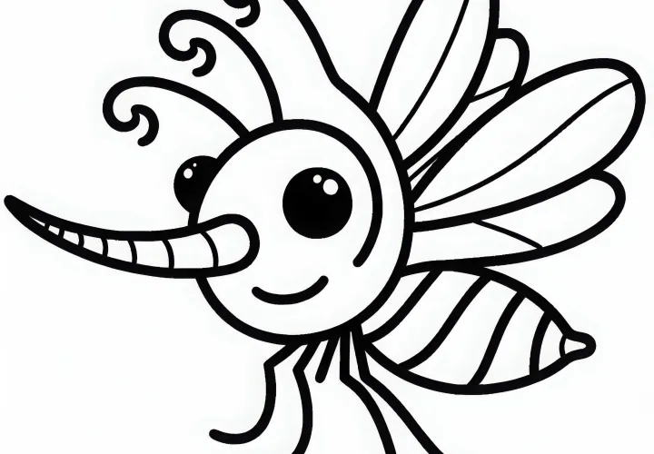 Predloga za barvanje komarjev za prenos (Brezplačno)