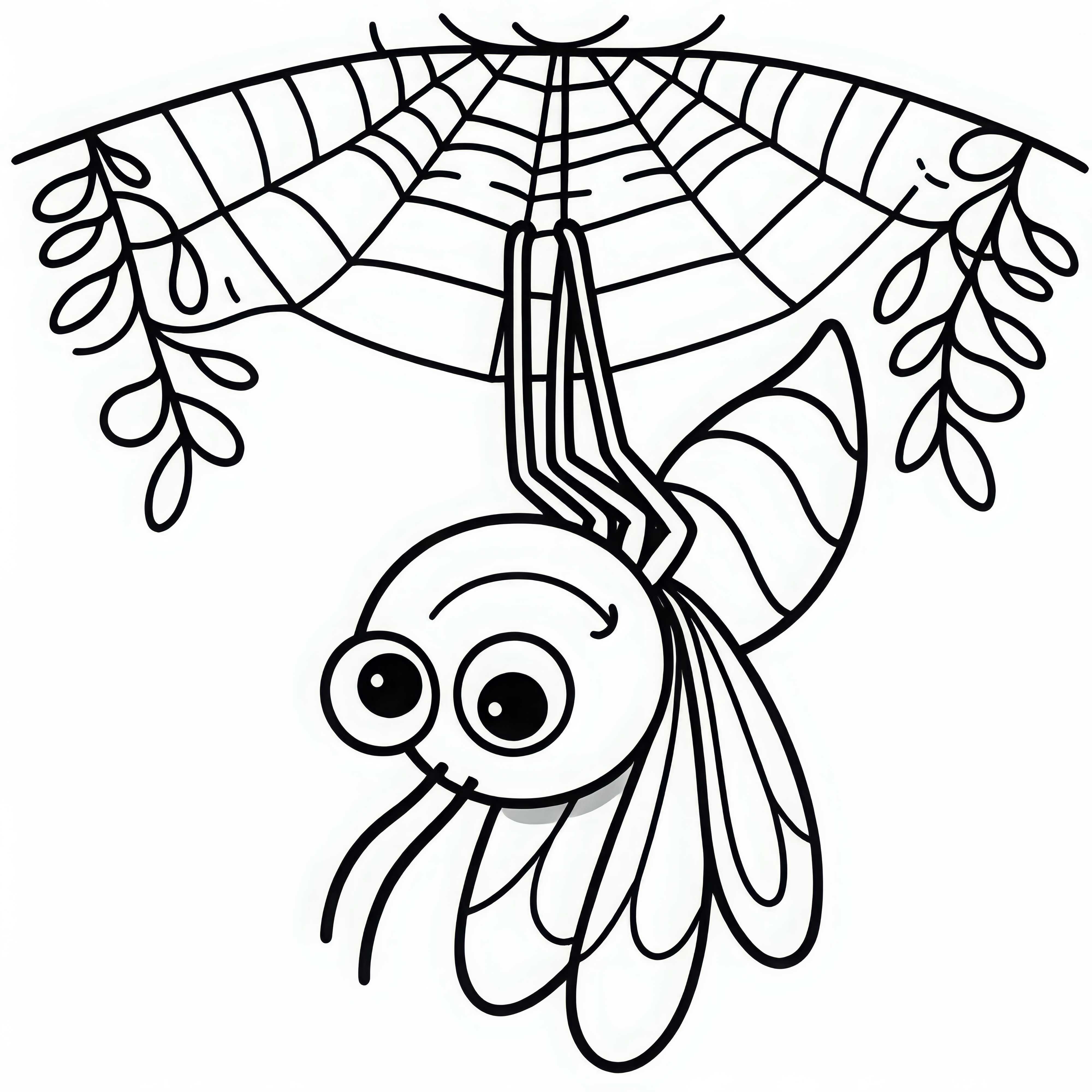 Mygg henger i edderkoppnett: Mal for nedlasting (Gratis)