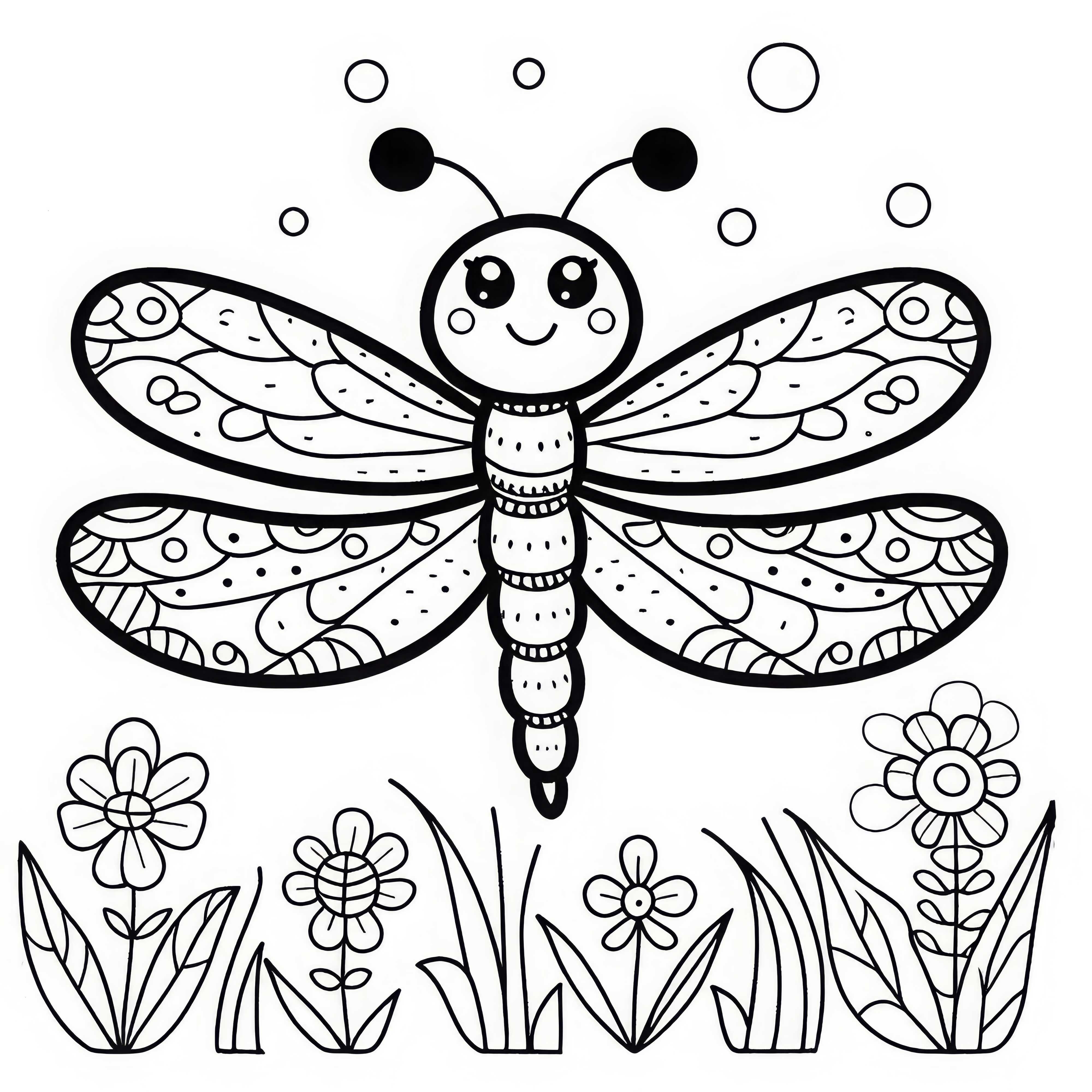 Раскраска стрекозы для скачивания (бесплатно)