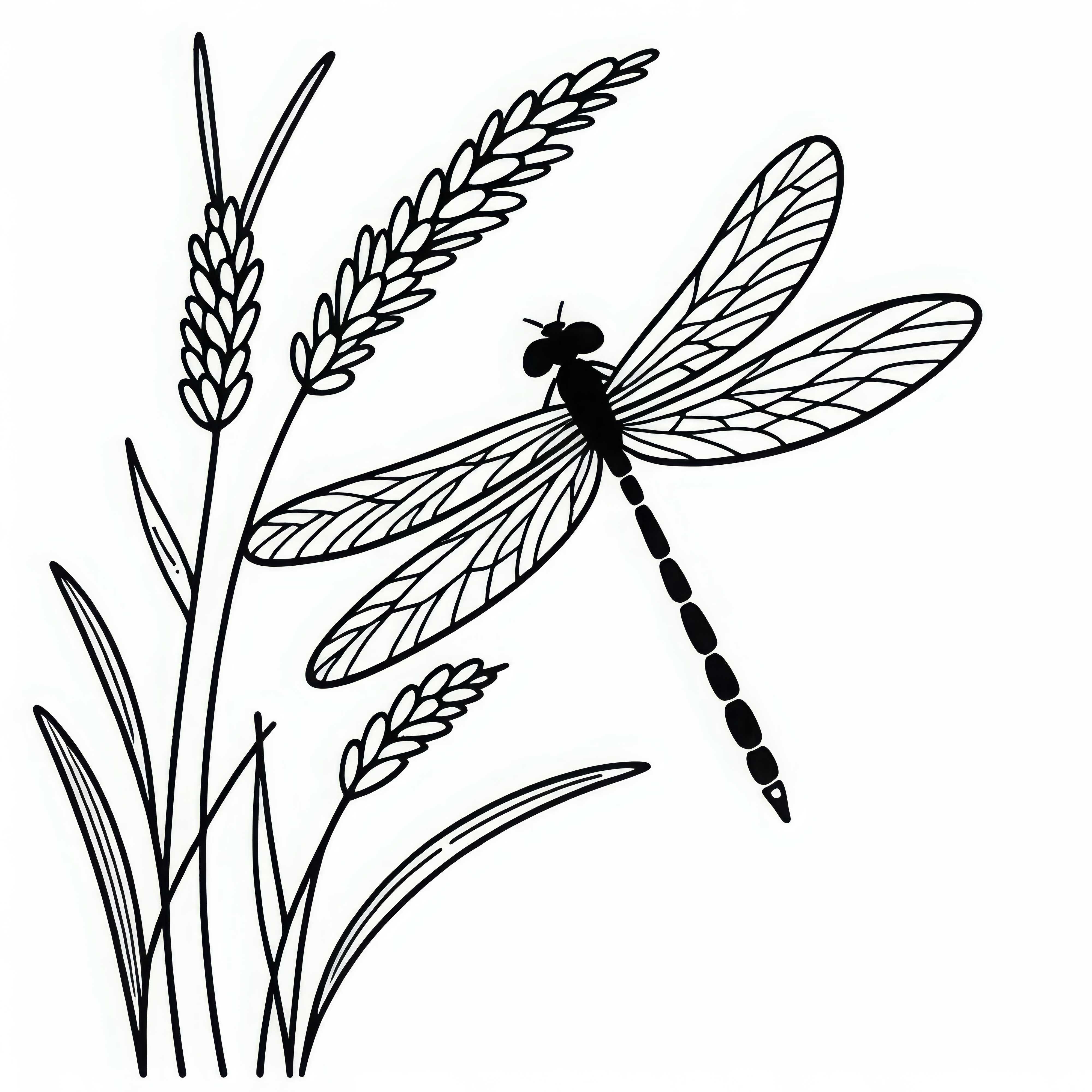 Libell med utstrakte vinger: Malebilde til nedlasting (Gratis)