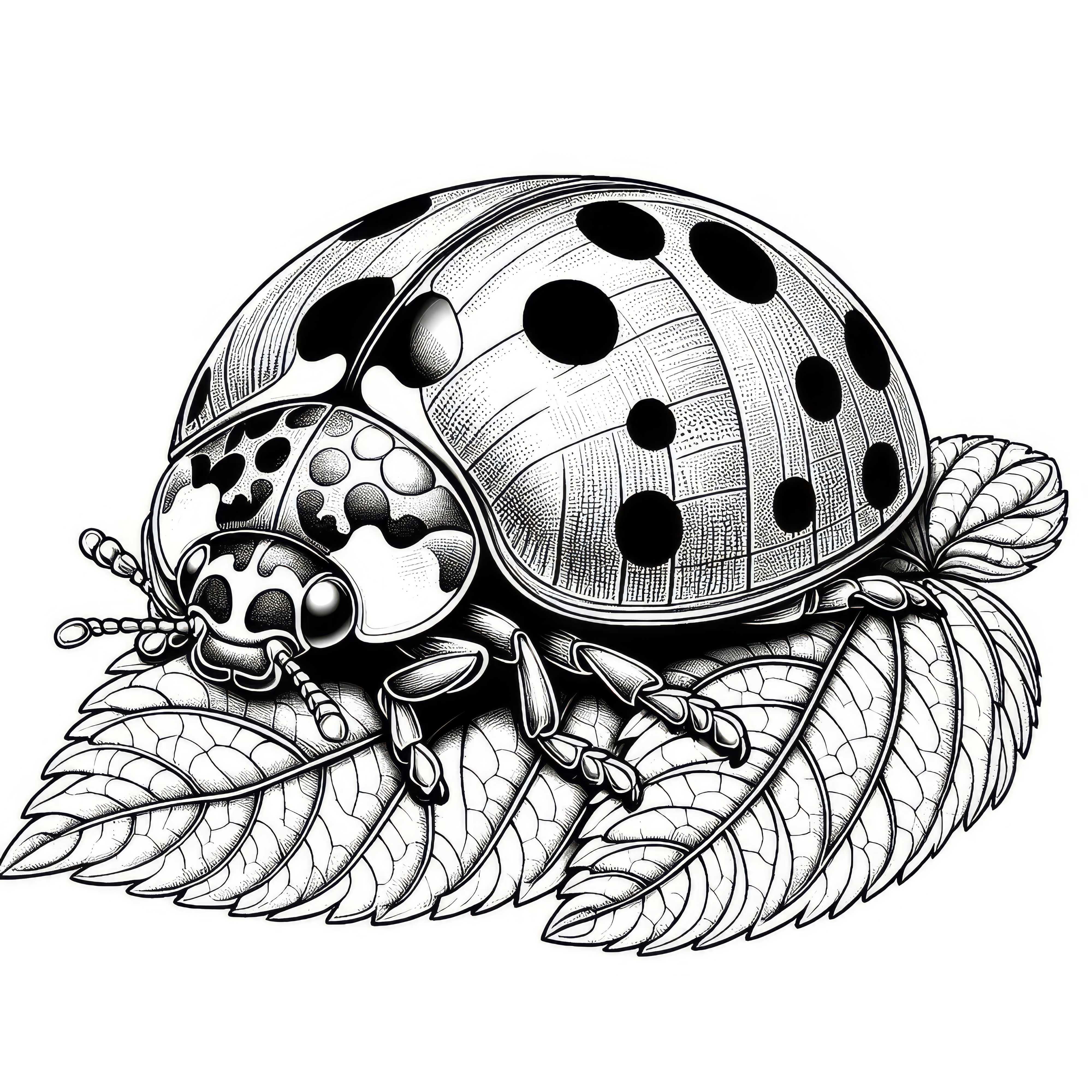 Ladybug: Detailed Coloring Template (Free)