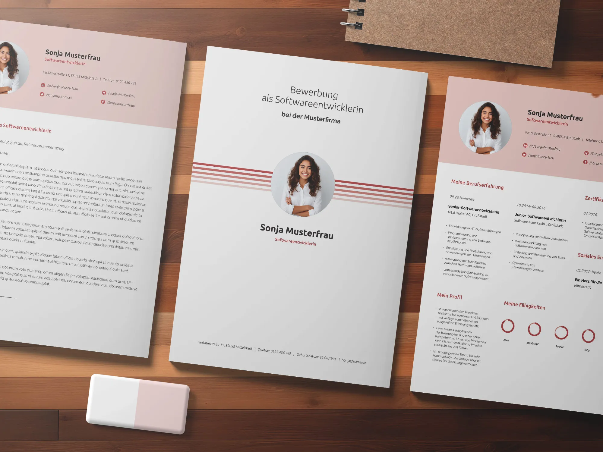 Application as school companion: Template of cover letter and resume for download