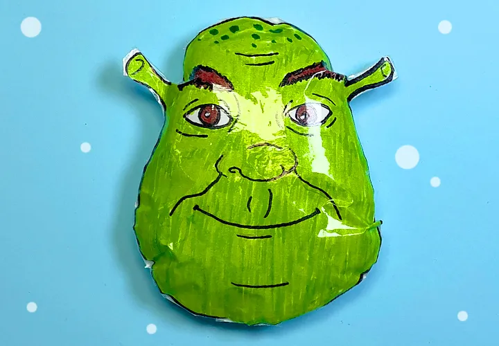 Shrek Paper Squishy basteln: Einfache DIY-Anleitung mit Fotos und Video