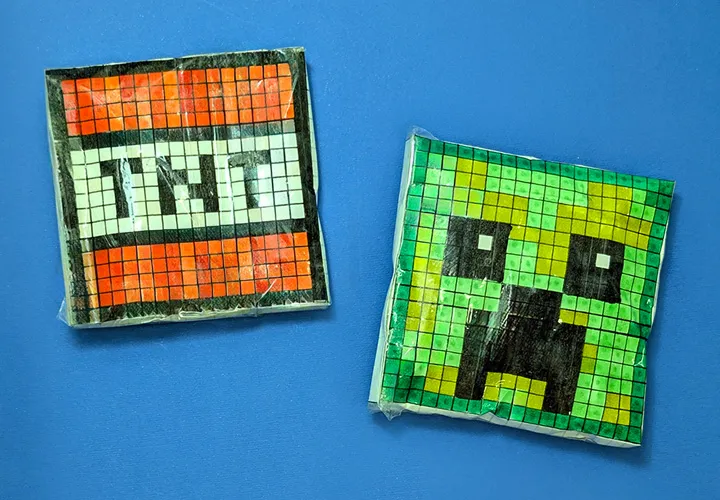 Minecraft TNT Paper Squishy basteln: Pixelige Spielspaß zum Selbermachen