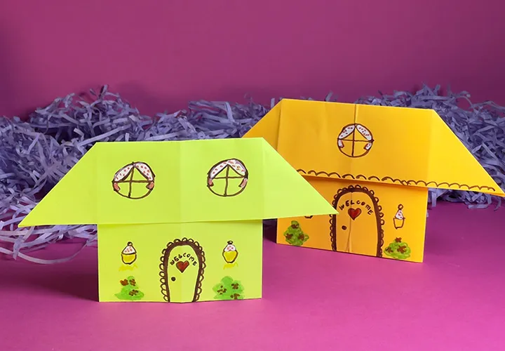 Origami māja: viegla pamācība ar fotoattēliem un video