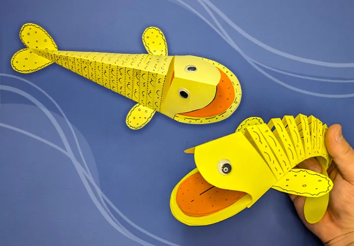 Papierfisch basteln: Einfache Anleitung mit Fotos und Video