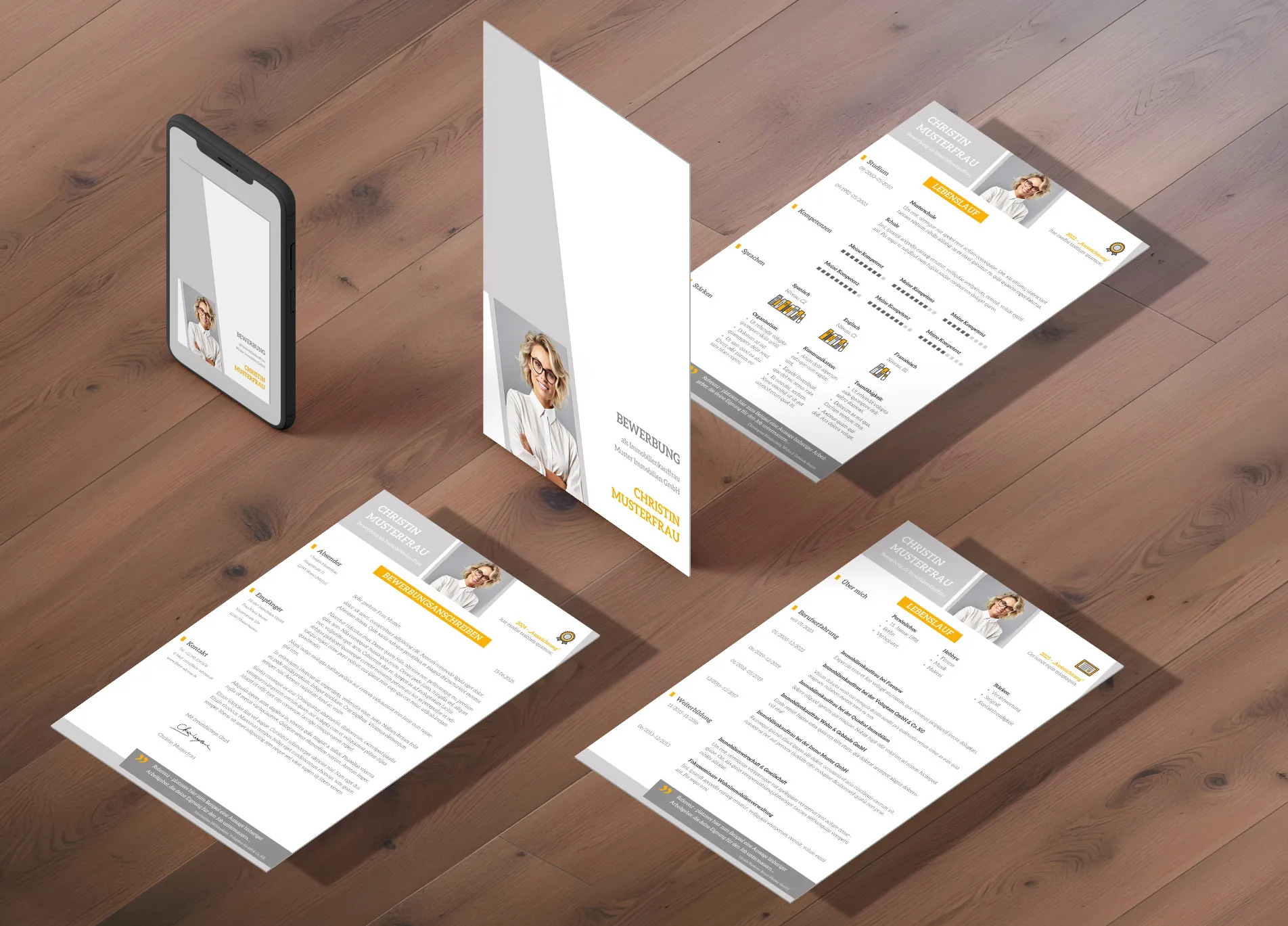 Application as a service clerk: Template for cover letter and CV