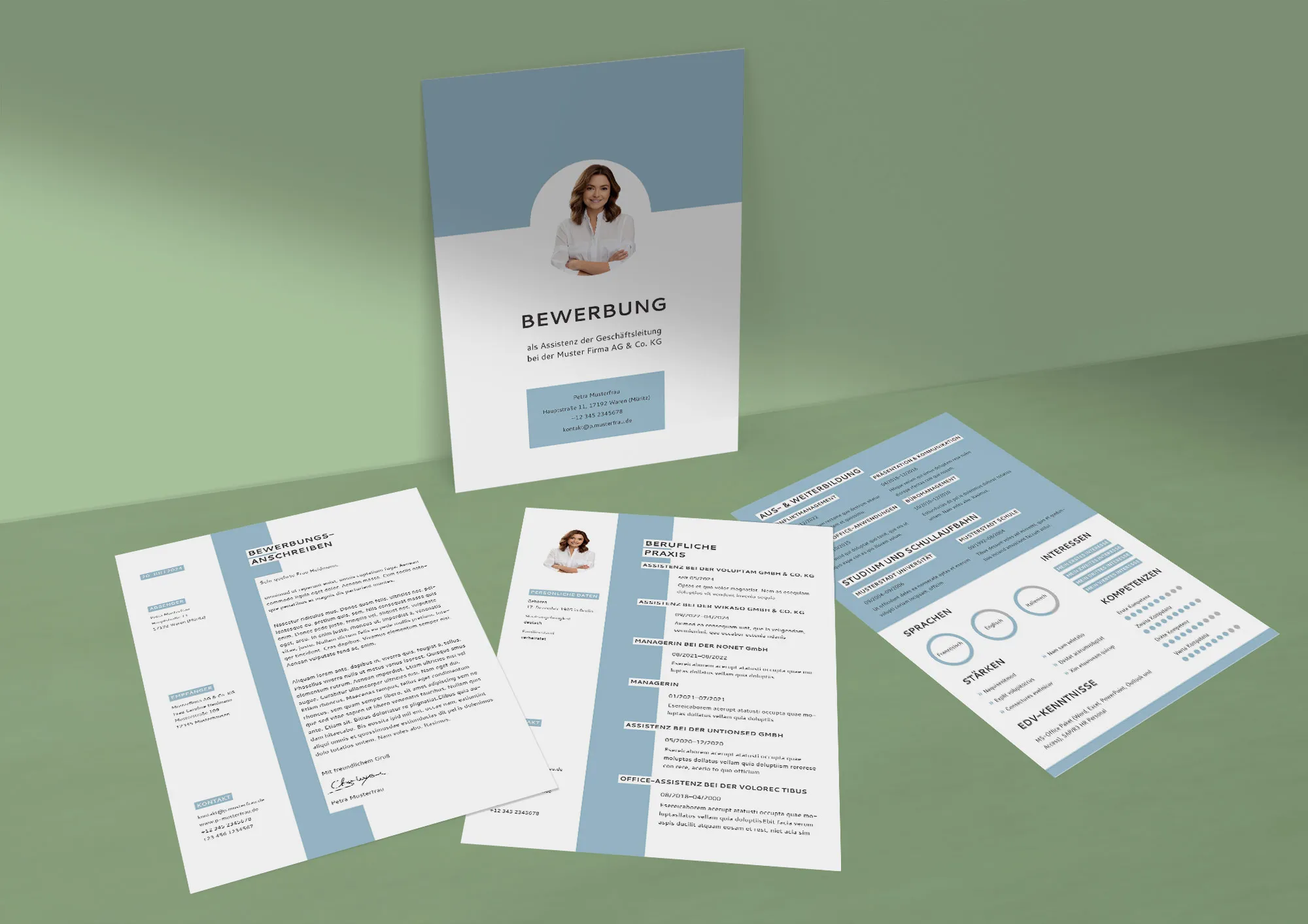 Application as security employee: Template for cover letter and resume