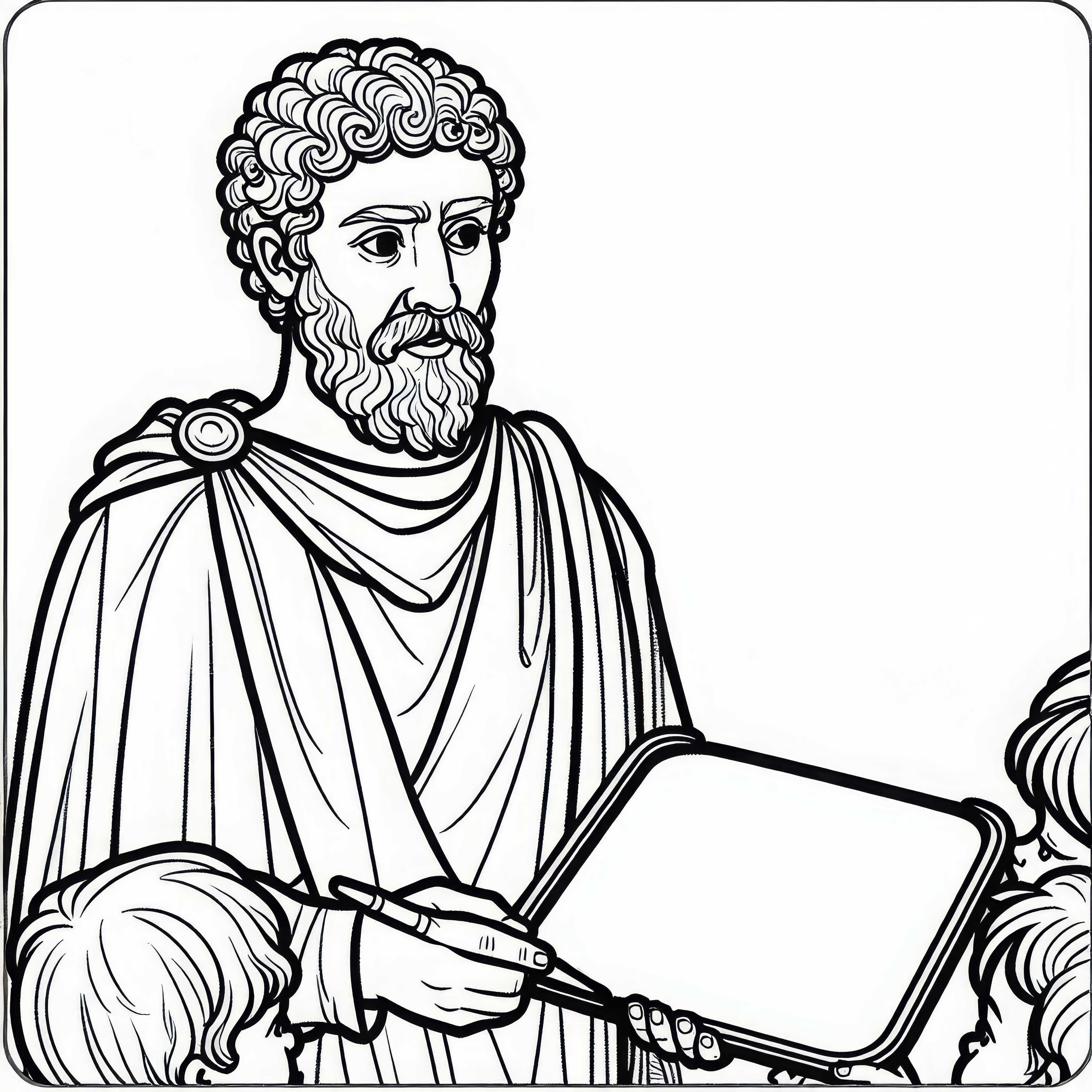 Roman teacher with tablet coloring page Roman Empire free