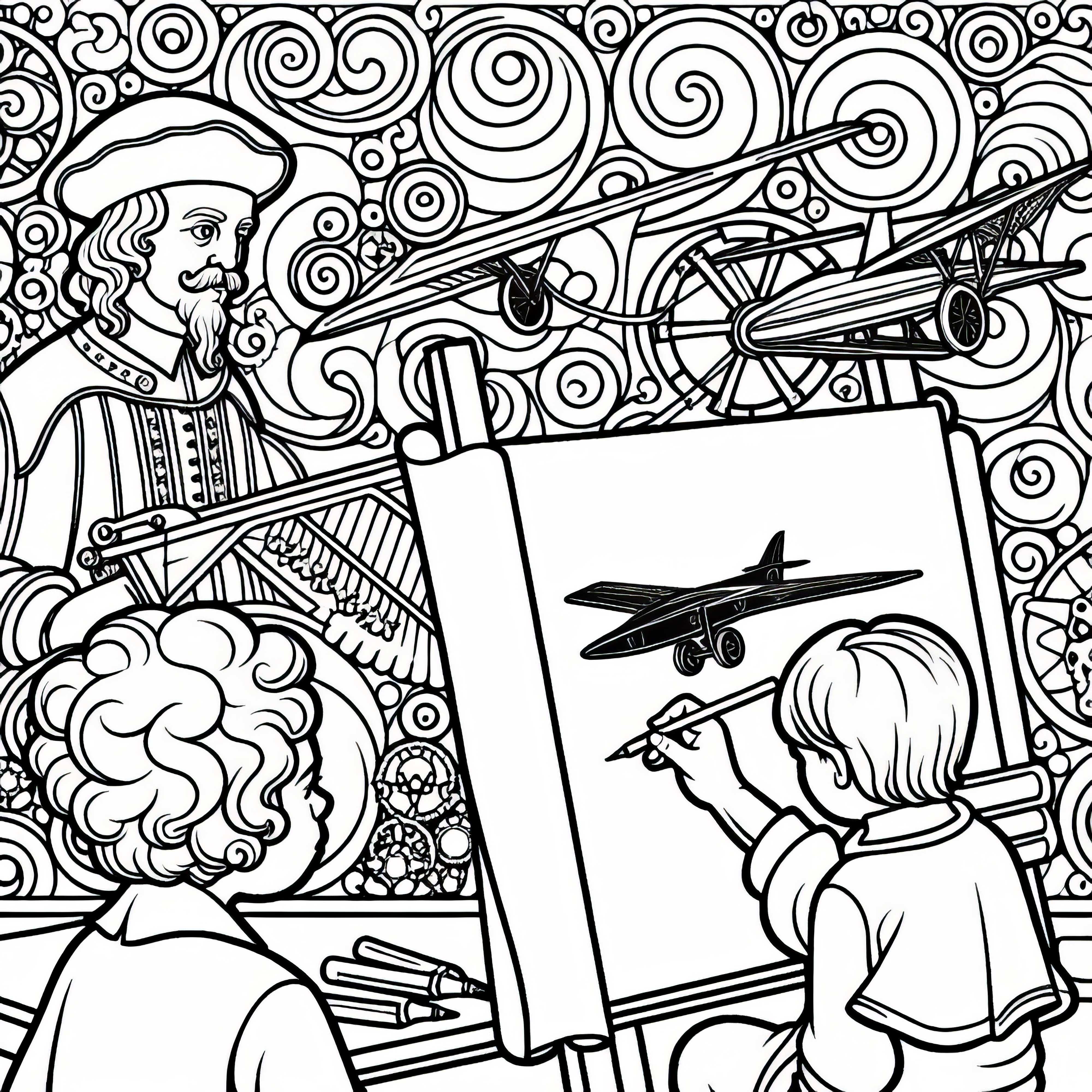 Children at Leonardo da Vinci Coloring Page Renaissance Free Children at Leonardo da Vinci Coloring Page Renaissance free