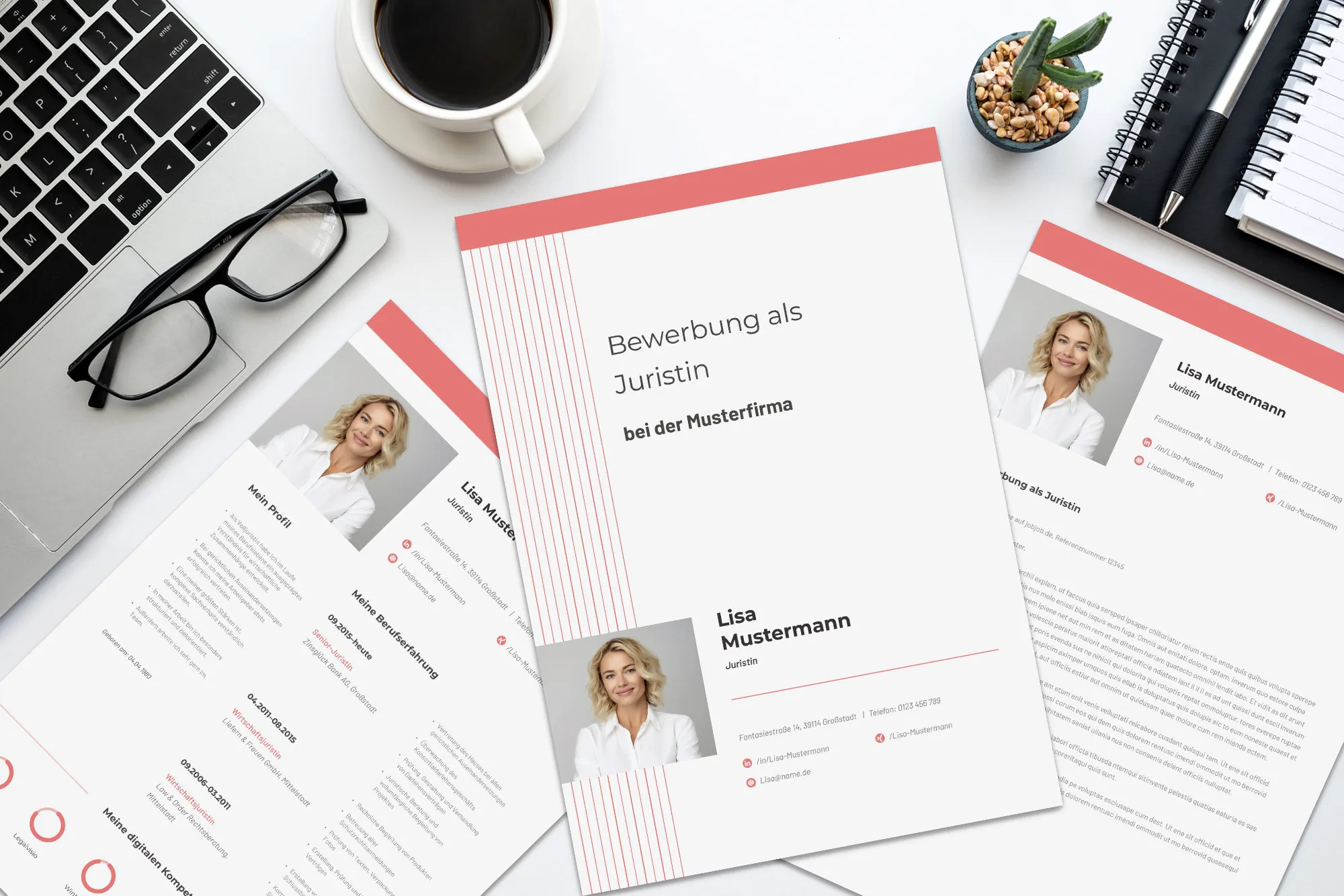 Application as a sports and fitness merchant: Template for cover letter and CV
