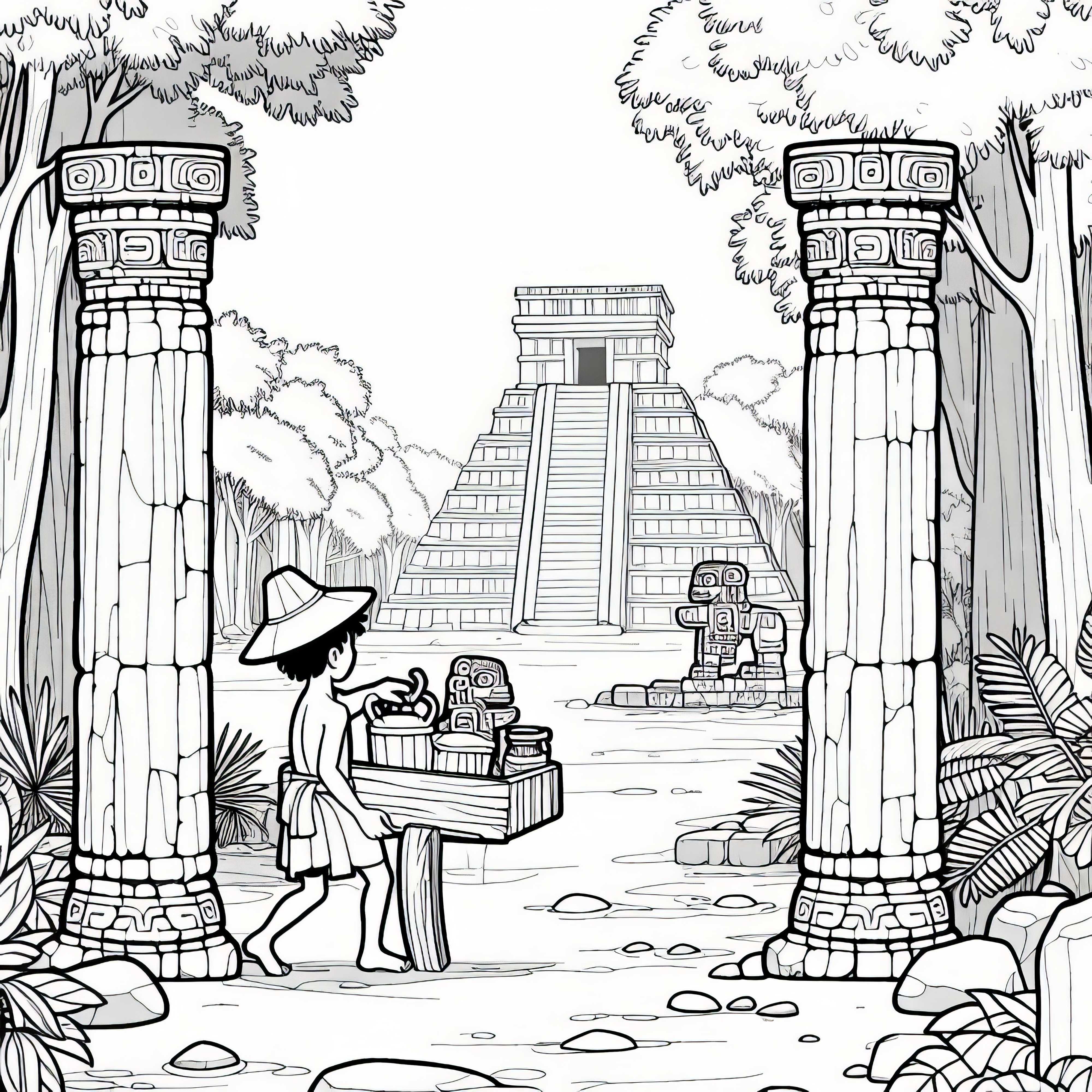 Gutt p&aring; templet med utsk&aring;rne s&oslash;yler fargeleggingsmaler for Maya gratis