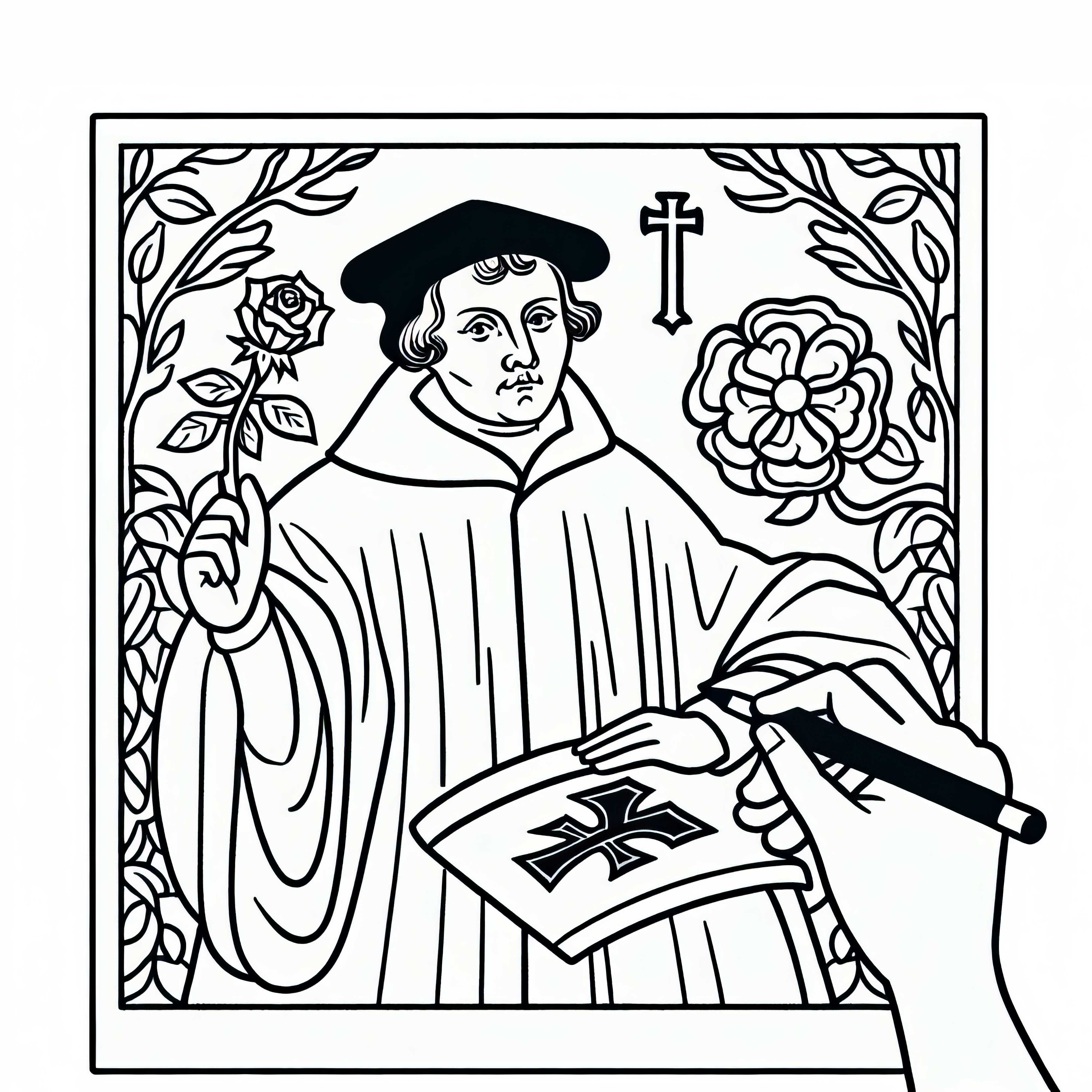 Luther desenho para colorir sobre a Reforma Baixar Gratuitamente