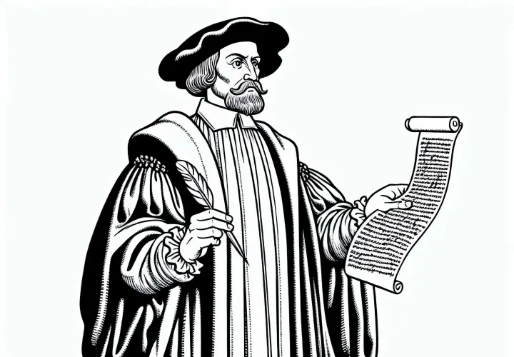 Мартин Лютер Раскраска к Реформации - Бесплатно!