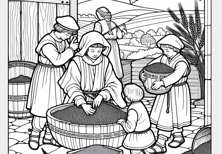 Раскраска для подсчета зерна для сдачи – Раскраска Карл Великий Бесплатно