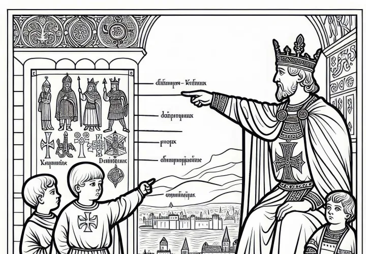 Раскраска Карла Великого – бесплатное изображение для скачивания