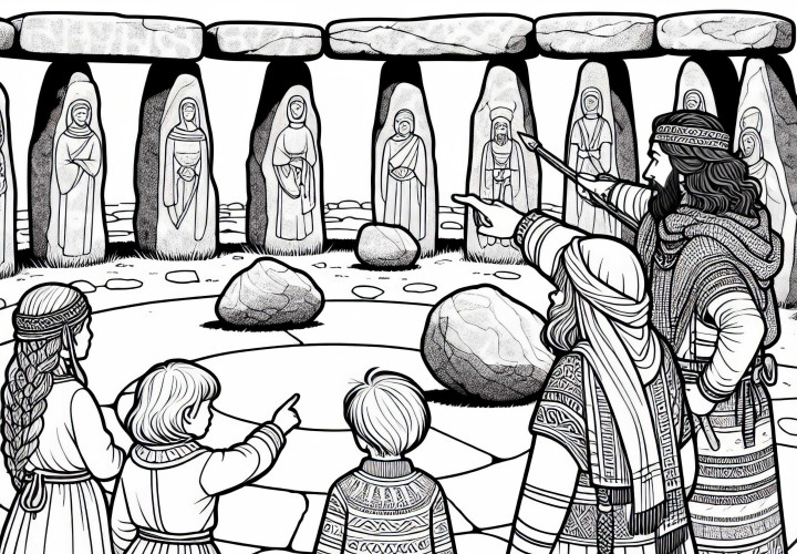 Steinring fargeleggingsbilde keltisk gratis nedlasting