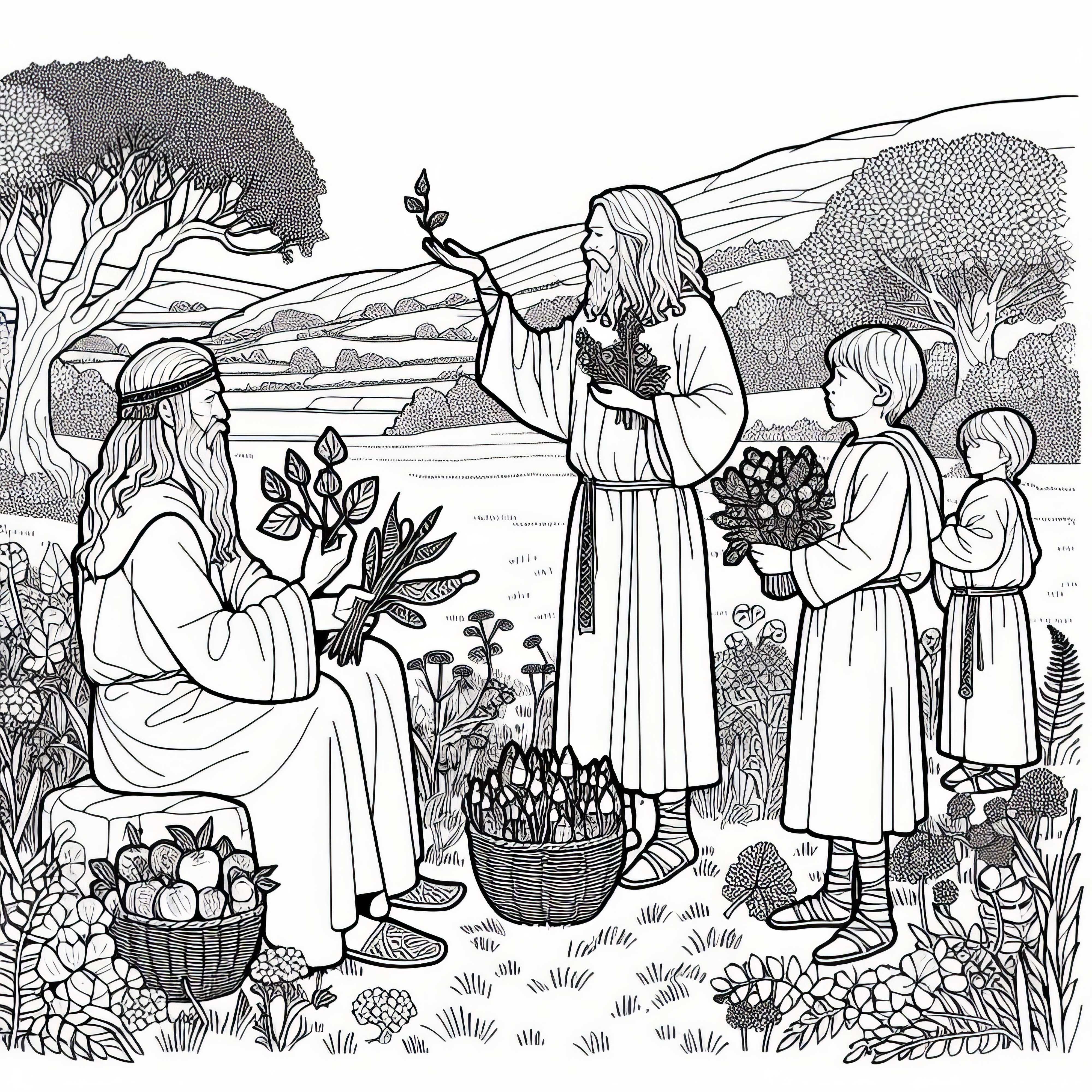 Druidene fargelegging for keltiske &ndash; Gratis fargeleggingsbilde