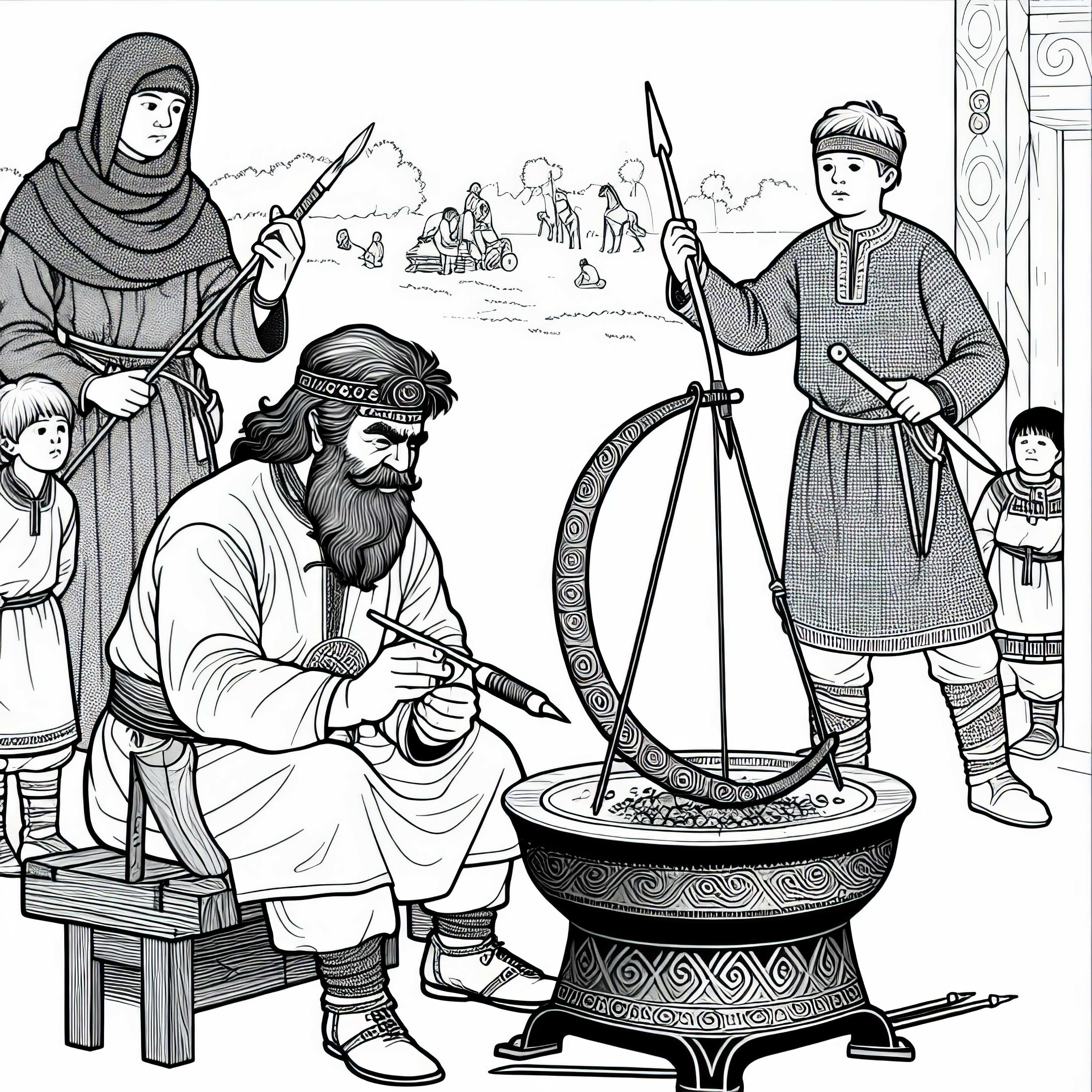 Hunnesmed viser barna hvordan buen bygges &ndash; Malemalingsmal for hunere gratis