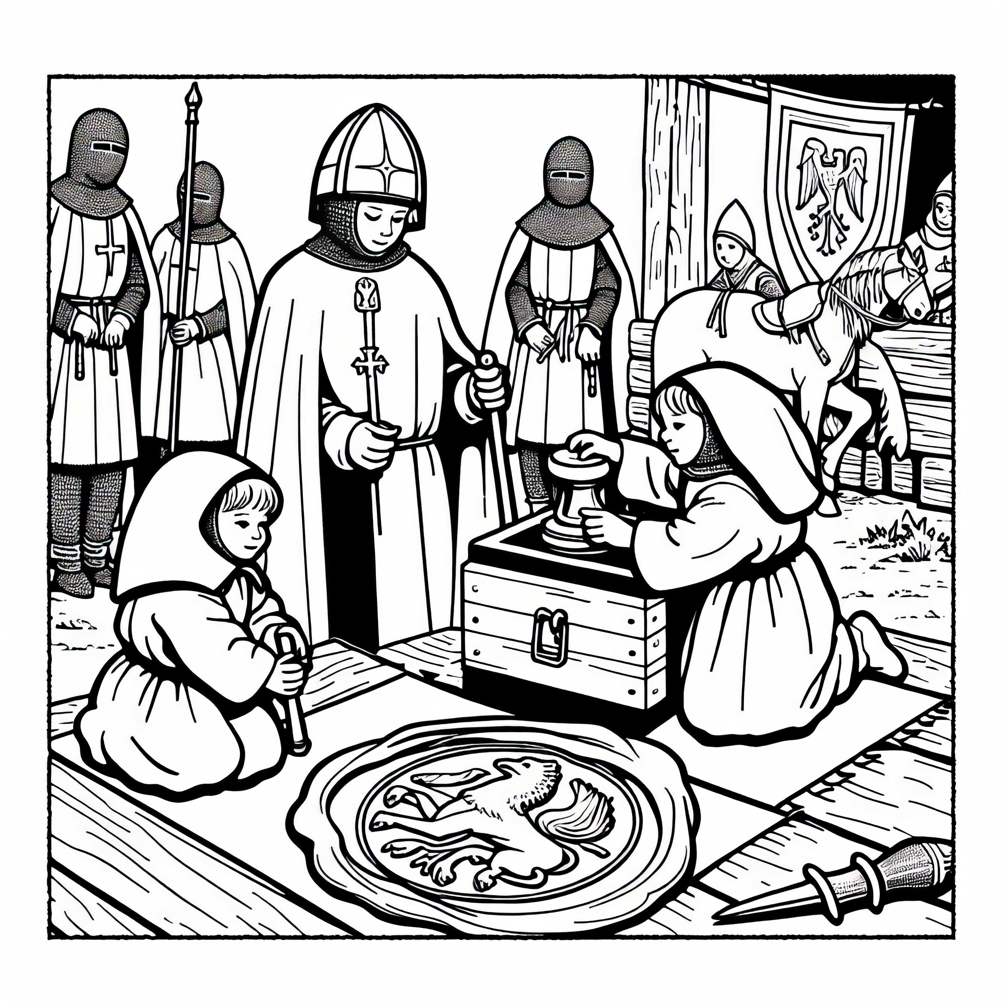 Kinder Basteln ein Wachssiegel mit Stempel Malvorlage Tempelritter - Gratis Kinder Basteln ein Wachssiegel mit Stempel Malvorlage Tempelritter - Gratis