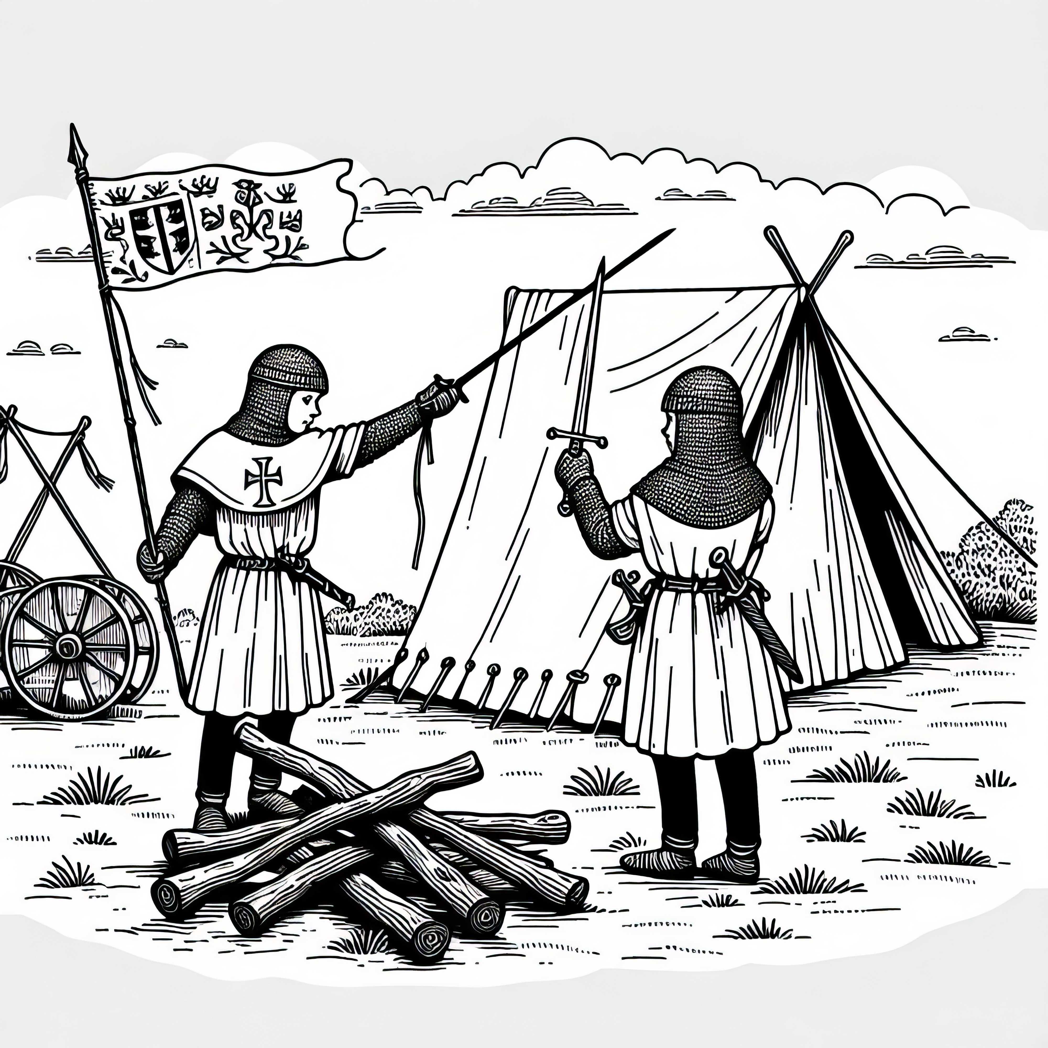 Ritterlager Ausmalbild für Tempelritter Kostenlos Ritterlager Ausmalbild für Tempelritter Kostenlos