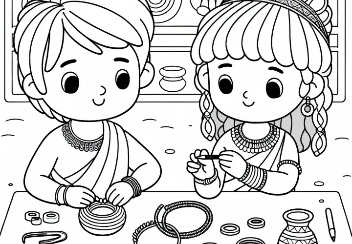 Дети создают простые украшения по историческим образцам – раскраска самых древних цивилизаций бесплатно