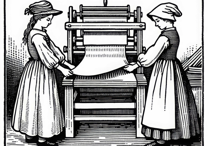 Хартия в печатната машина като картина за оцветяване – безплатен печат на книги