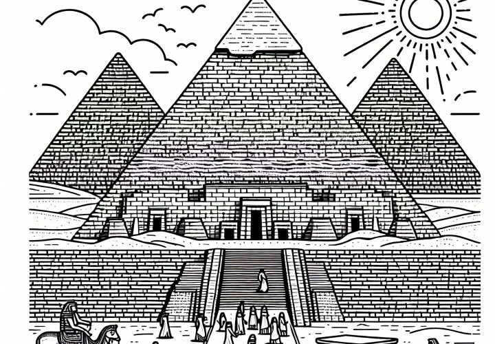 Pyramiderne i Giza i Egypten – Malebog verdensunder gratis