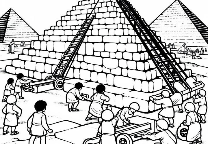 Pyramiderne i Giza i Egypten: Malebog til download som et verdensunder