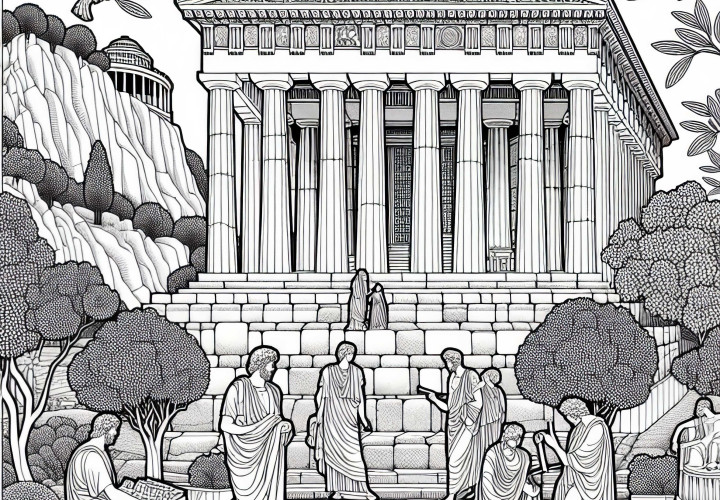 Mausoleum i Halikarnassos farvelægning – verdens vidunder gratis