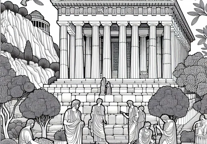 Мавзолей в Галикарнасе раскраска – Чудо света Бесплатно