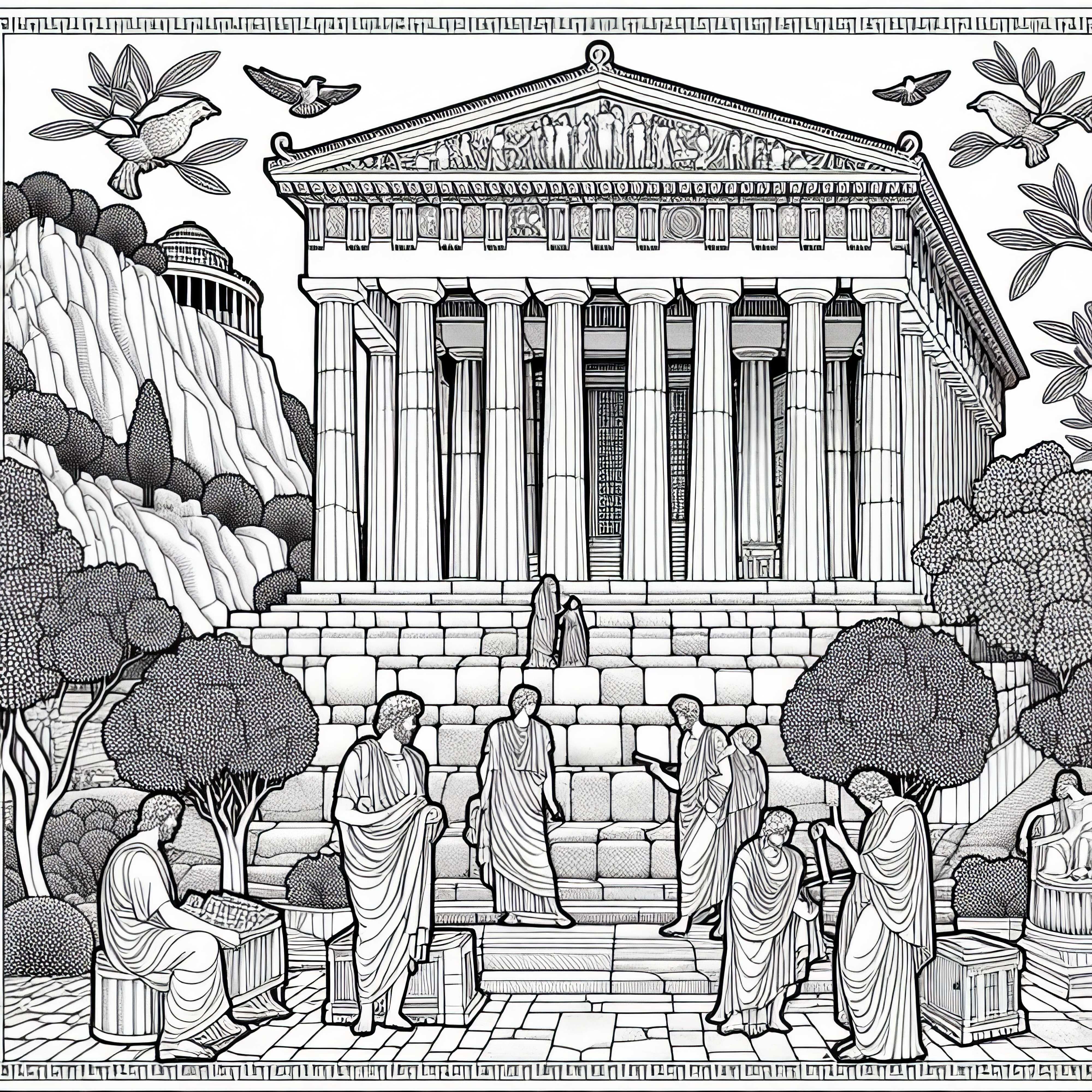 Mausoleum af Halikarnassos malebog – Verdensunder Gratis