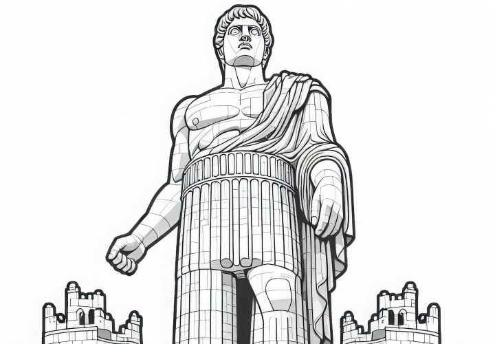 Koloss af Rhodos malebog til verdensunder til download