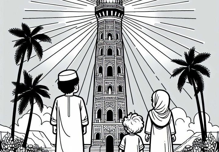 Fyrtårn i Alexandria med lysignal – Malebillede verdensunder gratis