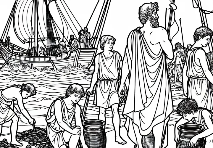 Одиссей Раскраска из Одиссеи Гомера – бесплатно скачать