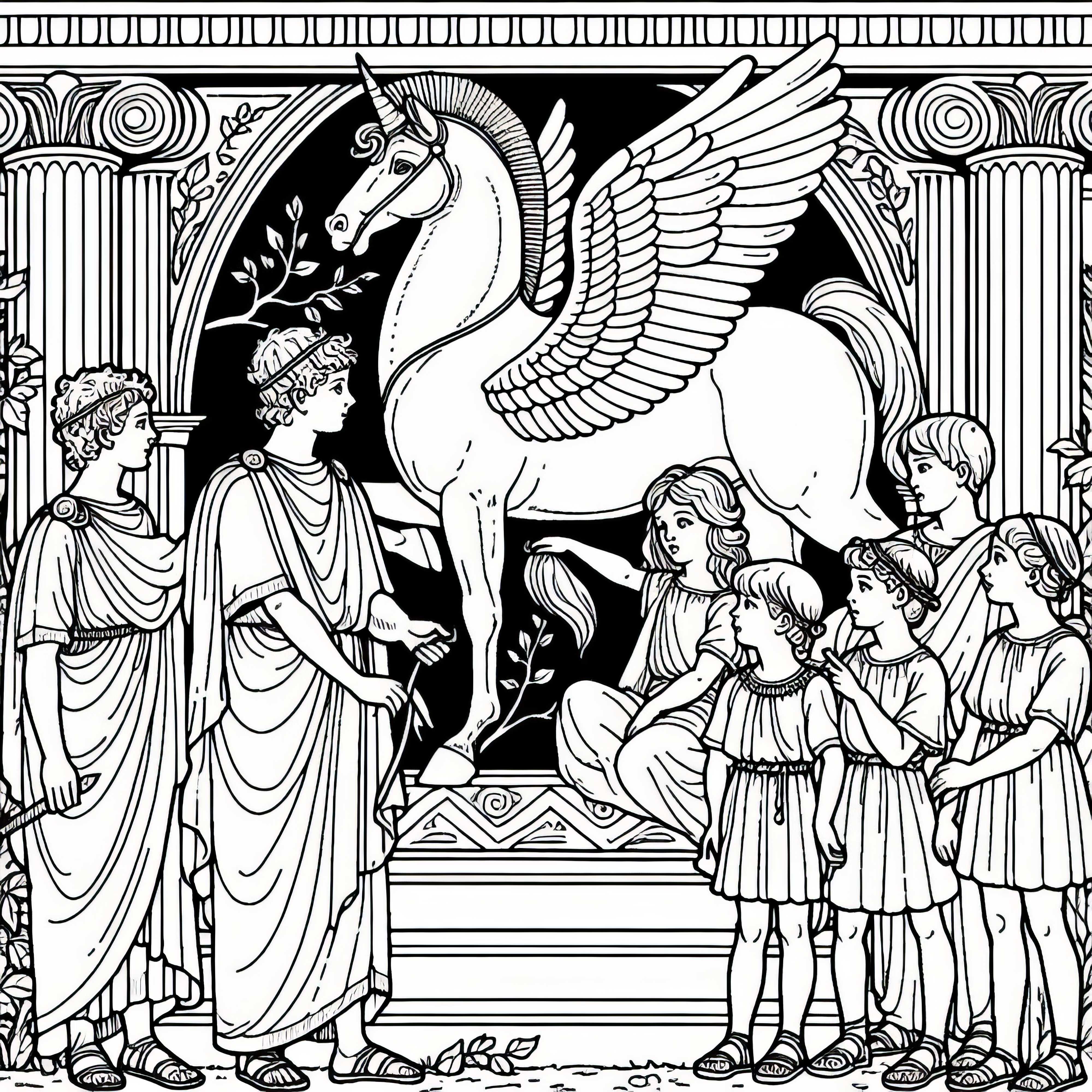 Pegasus Coloring Page Roman Mythology Free Pegasus Coloring Page Roman Mythology Free