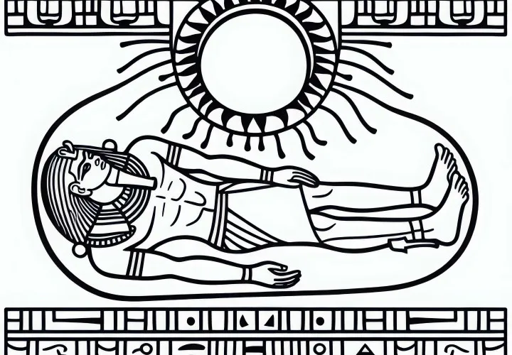 Gi jorden Gud: Maleblader til egyptisk mytologi gratis