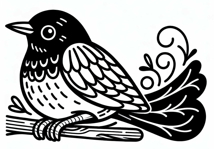 Blackbird coloring page - Bird free Blackbird Coloring Page – Free Bird