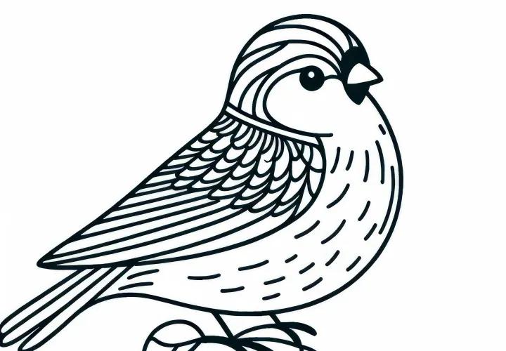 Sýkorka Vymaľovávacia stránka vták ZADARMO