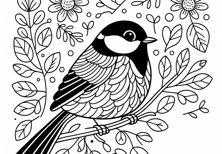 Balandžio piešimo šablonas Paukštis Nemokamai